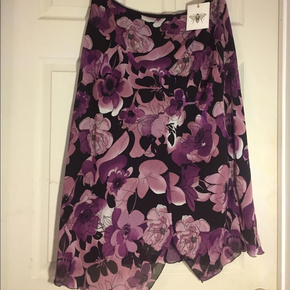 Purple Vintage Flower Skirt